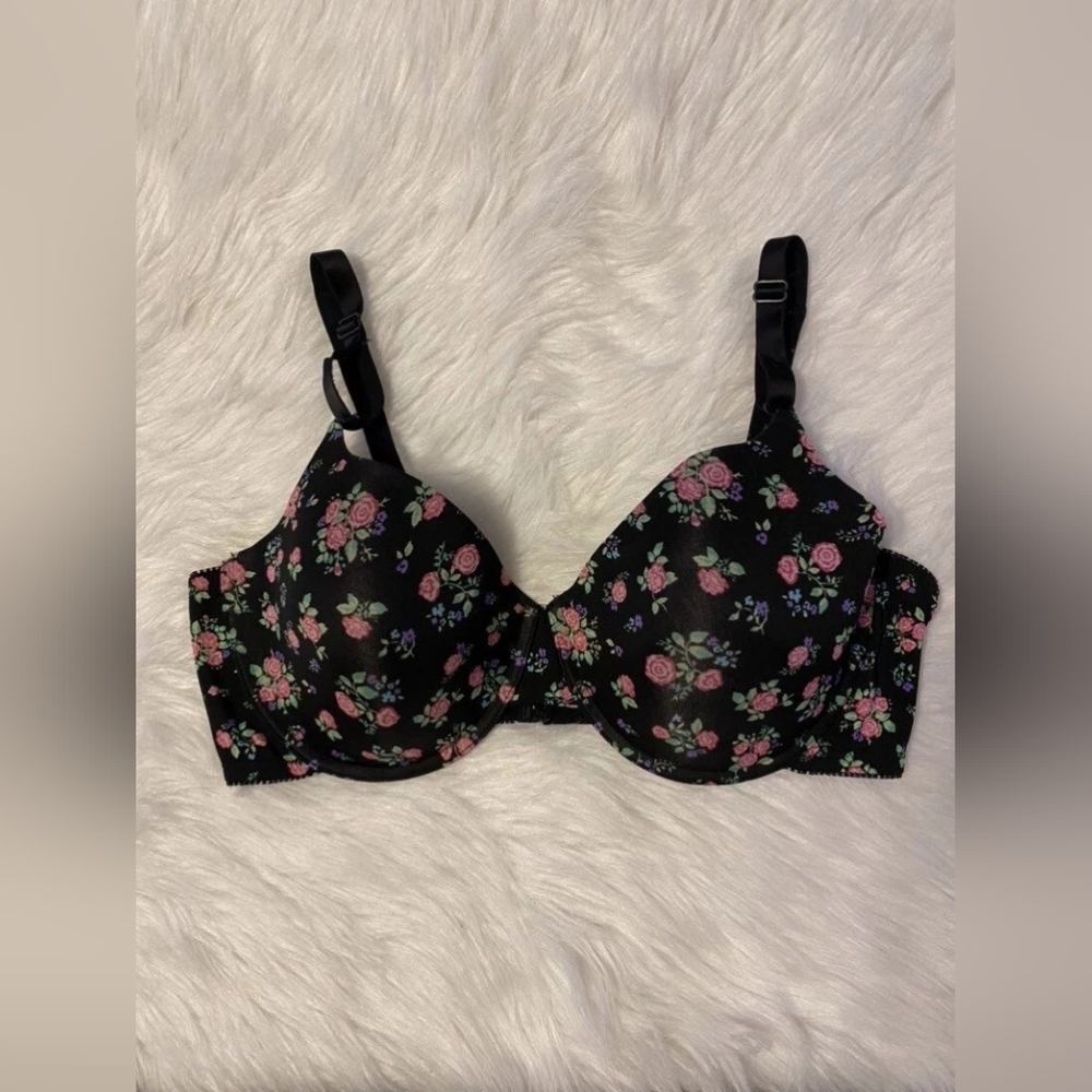 Floral Black Women's Bra